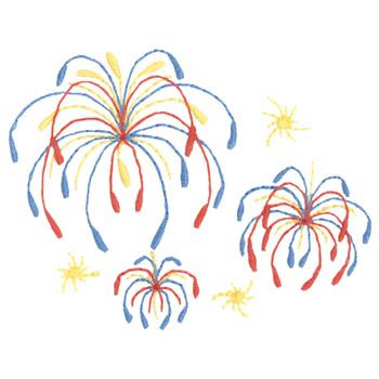 Fireworks Machine Embroidery Design