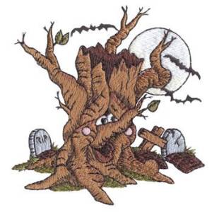 Picture of Spooky Tree Machine Embroidery Design