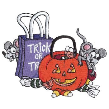 Trick Or Treat Bags Machine Embroidery Design
