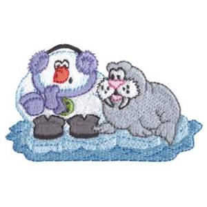Picture of Snowman With Walrus Machine Embroidery Design