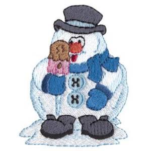 Picture of Snowman and Ice Cream Machine Embroidery Design