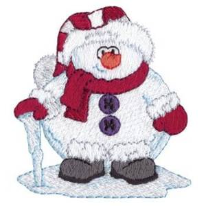 Picture of Snowman With Icicle Machine Embroidery Design