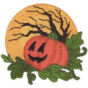 Picture of Jack-o-lantern Moon Machine Embroidery Design