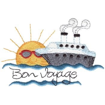 Bon Voyage Machine Embroidery Design