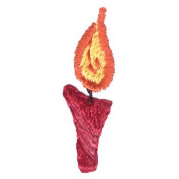 Picture of Candle - Accent Machine Embroidery Design