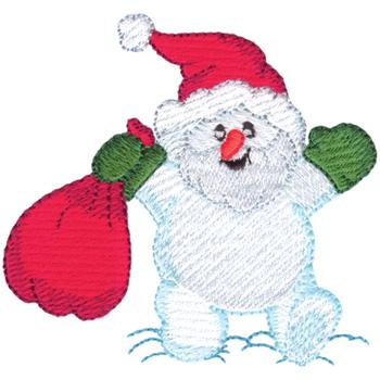 Christmas Snowman Machine Embroidery Design