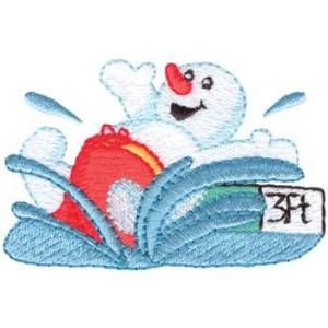 Picture of Big Splash Snowman Machine Embroidery Design