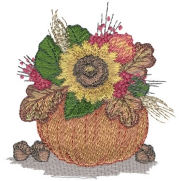 Picture of Pumpkin Bouquet Machine Embroidery Design