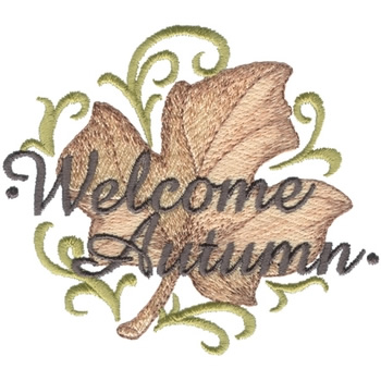Welcome Autumn Machine Embroidery Design