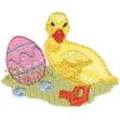 Picture of Duckling W/Easter Egg Machine Embroidery Design