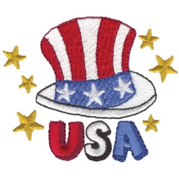 Picture of Uncle Sams Hat Machine Embroidery Design
