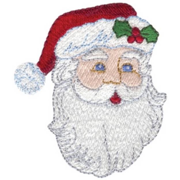 Picture of Santa Head Machine Embroidery Design
