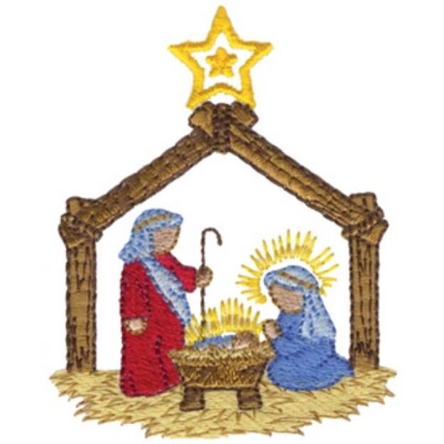 Picture of Nativity Scene Machine Embroidery Design