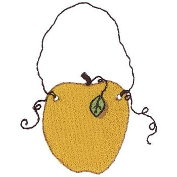 Hanging Apple Machine Embroidery Design