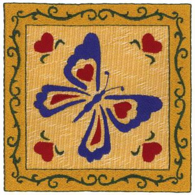 Picture of Butterfly Square Machine Embroidery Design