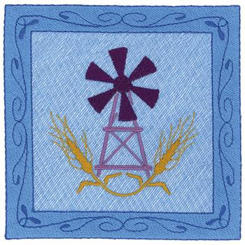 Windmill Square Machine Embroidery Design