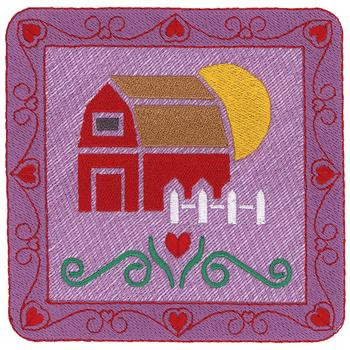 Farming Square Machine Embroidery Design