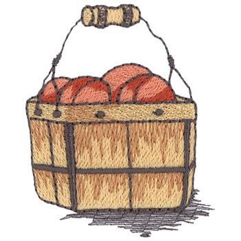 Apple Basket Machine Embroidery Design