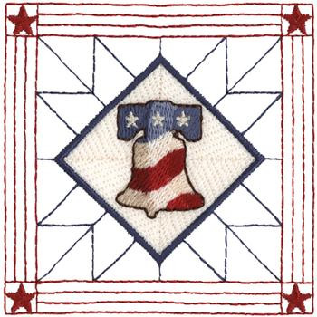 U.S. Bell Quilt Square Machine Embroidery Design