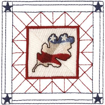 U.S. Leaf Quilt Square Machine Embroidery Design
