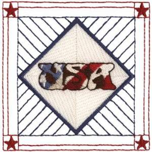 Picture of U.S.A. Quilt Square Machine Embroidery Design