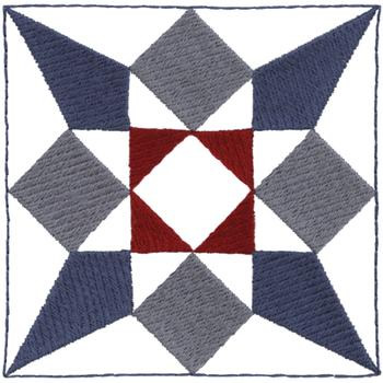8 Point Star Block Machine Embroidery Design