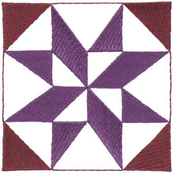 Star Quilt Square Machine Embroidery Design
