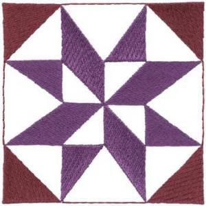 Picture of Star Quilt Square Machine Embroidery Design