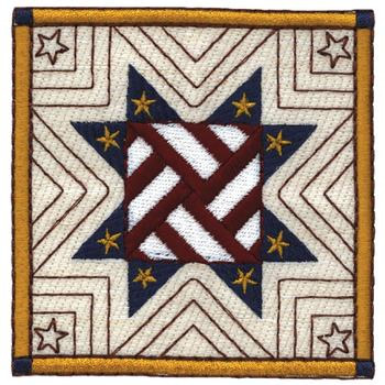 Patriotic Quilt Square Machine Embroidery Design