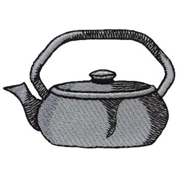 Tea Kettle Machine Embroidery Design