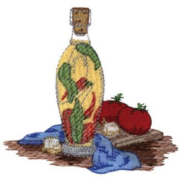 Picture of Vinegar Bottle Machine Embroidery Design