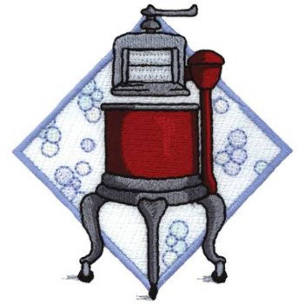Picture of Old Fashion Washer Machine Embroidery Design