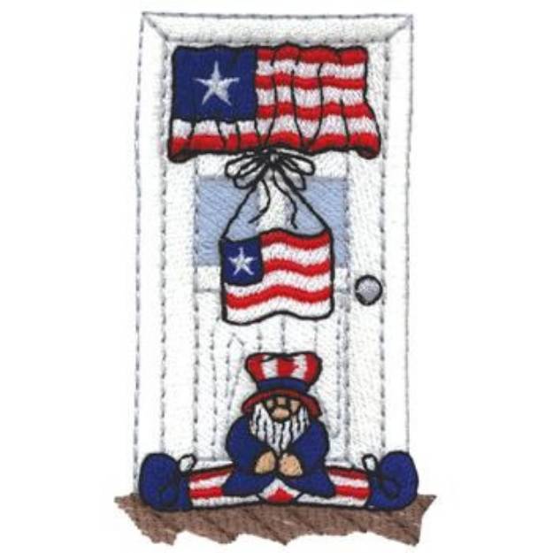 Picture of Patriotic Door Machine Embroidery Design