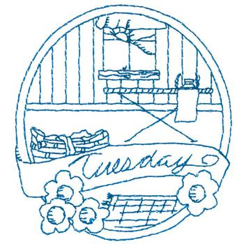 Tuesday Ironing Machine Embroidery Design