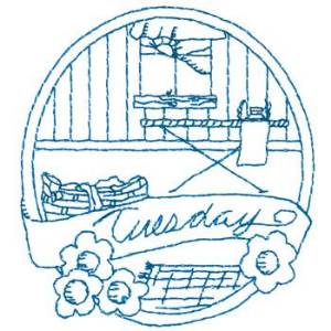 Picture of Tuesday Ironing Machine Embroidery Design