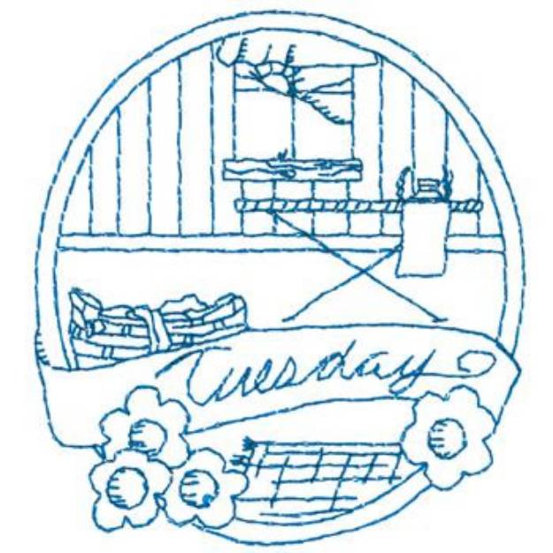Picture of Tuesday Ironing Machine Embroidery Design