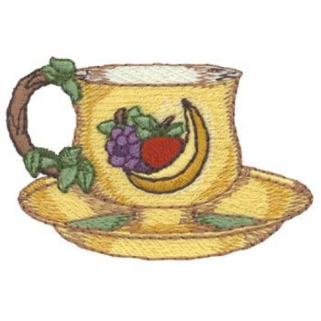 Picture of Fruit Tea Cup Machine Embroidery Design