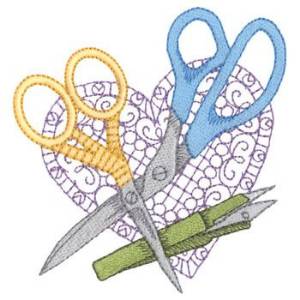 Picture of Scissors & Snips Machine Embroidery Design