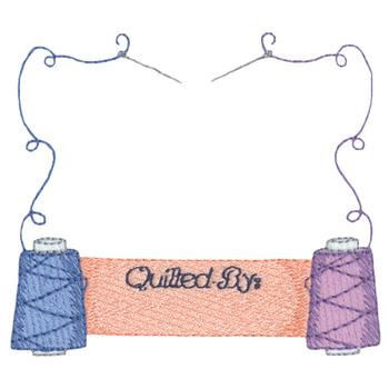 Quilted By Label Machine Embroidery Design