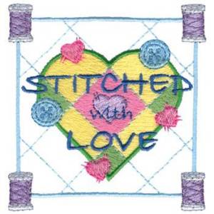 Picture of Stitched With Love Machine Embroidery Design