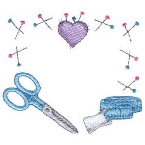Picture of Sewing Supplies Border Machine Embroidery Design