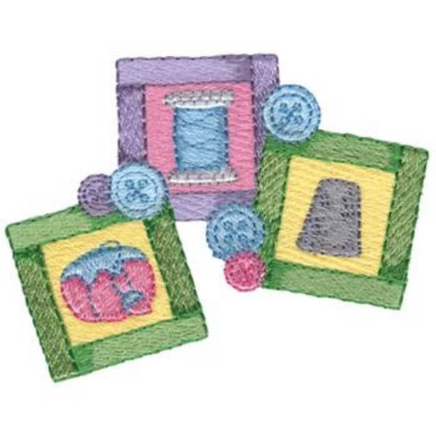 Picture of Quilt Supplies Squares Machine Embroidery Design