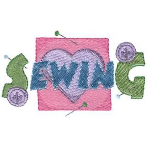 Picture of Sewing Heart Square Machine Embroidery Design