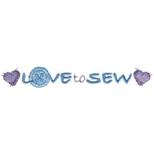 Picture of Love To Sew Border Machine Embroidery Design