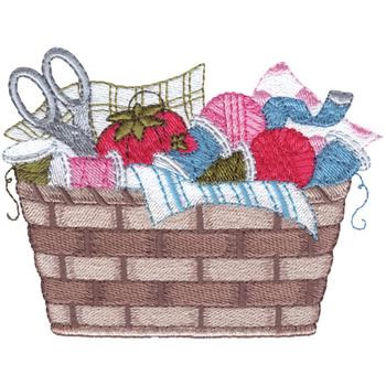 Sewing Basket Machine Embroidery Design