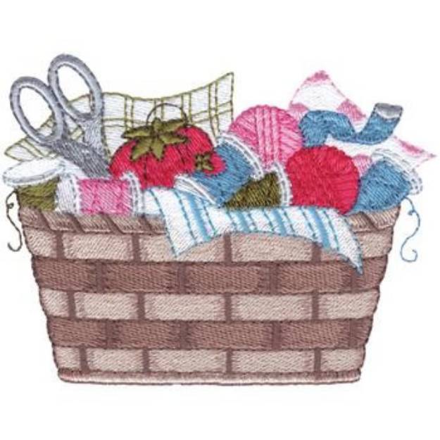 Picture of Sewing Basket Machine Embroidery Design