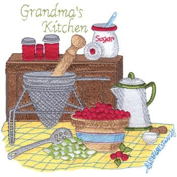 Grandmas Kitchen Machine Embroidery Design
