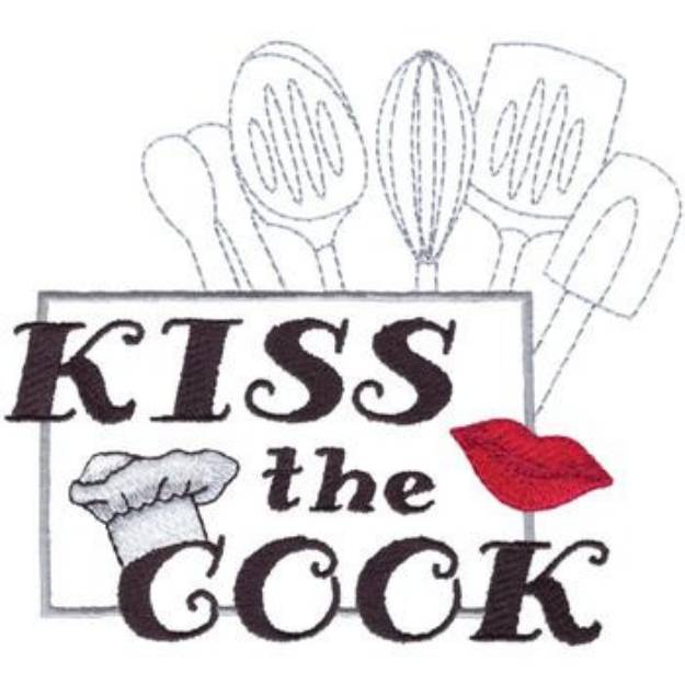 Picture of Kiss The Cook Machine Embroidery Design