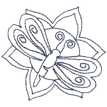 Dragonfly Outline Machine Embroidery Design