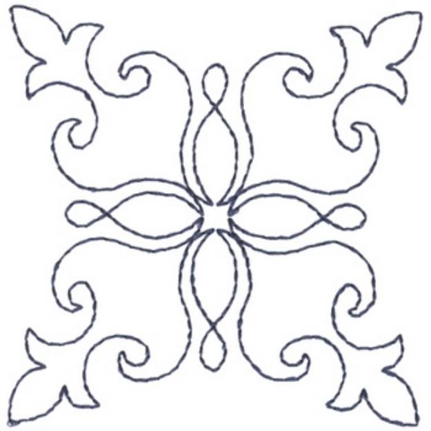 Picture of Fleur-de-lis Outline Machine Embroidery Design